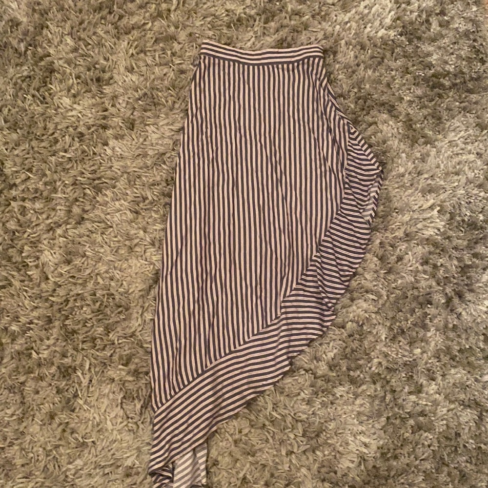 Lulus striped high low skirt